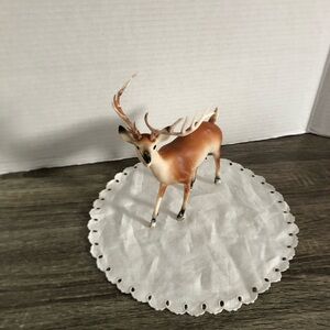 Vtg Blow Mold Holiday Reindeer Decor